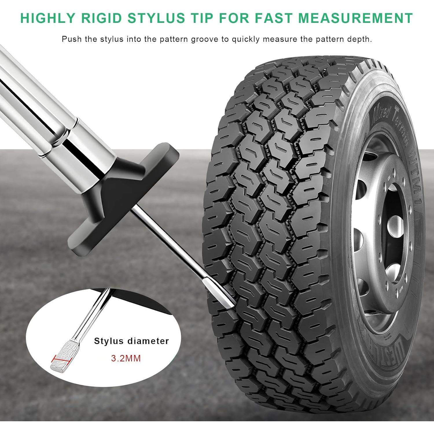 Juego de 2 medidores de profundidad de neumáticos BWBWND