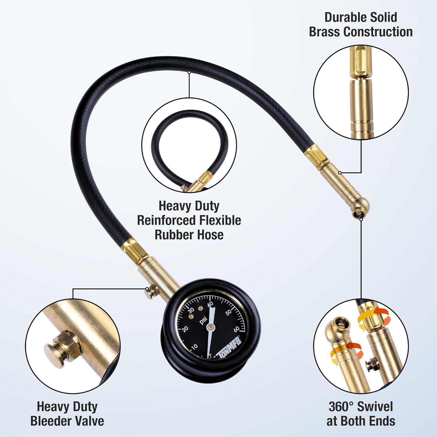 Medidor de Presión de Neumáticos Jon MFB 0-4.14 Bar 2"