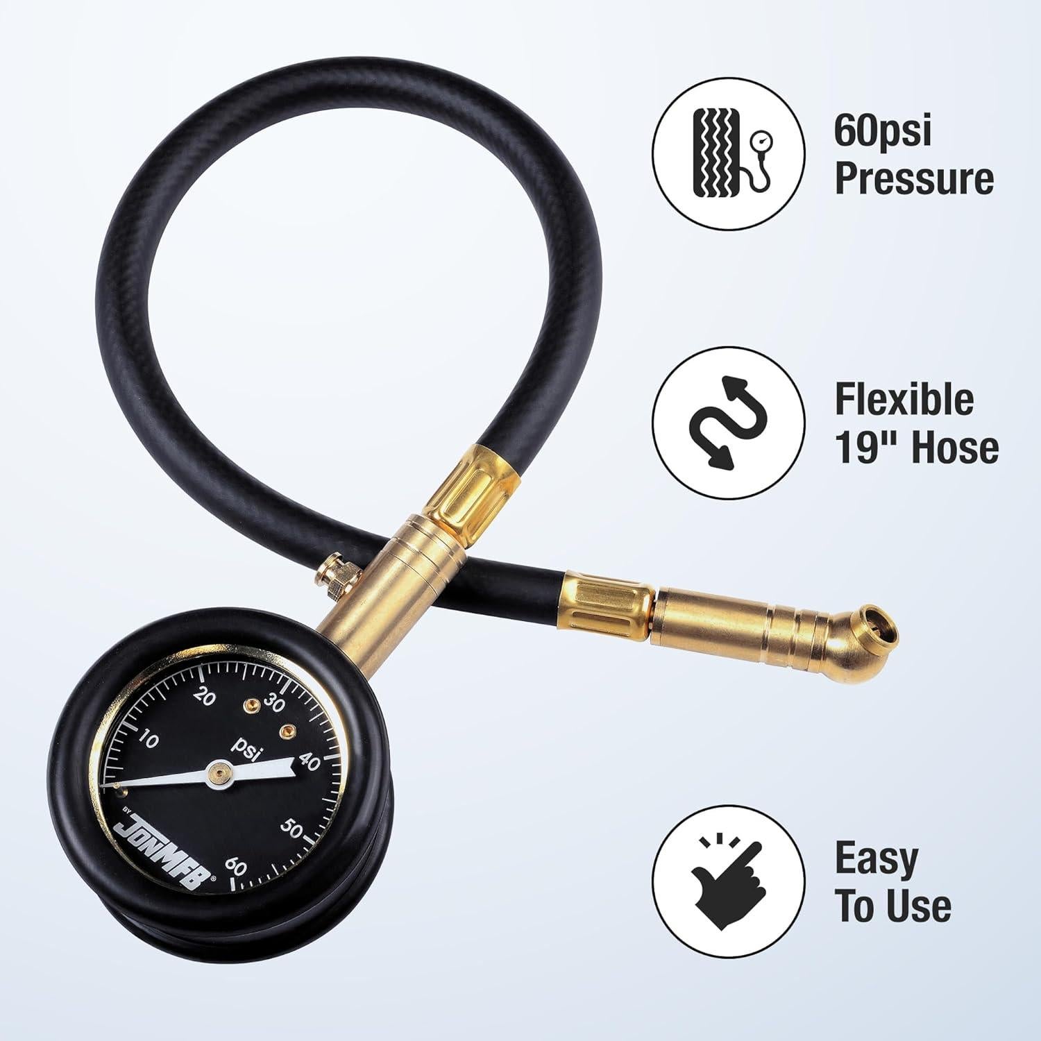 Medidor de Presión de Neumáticos Jon MFB 0-4.14 Bar 2"