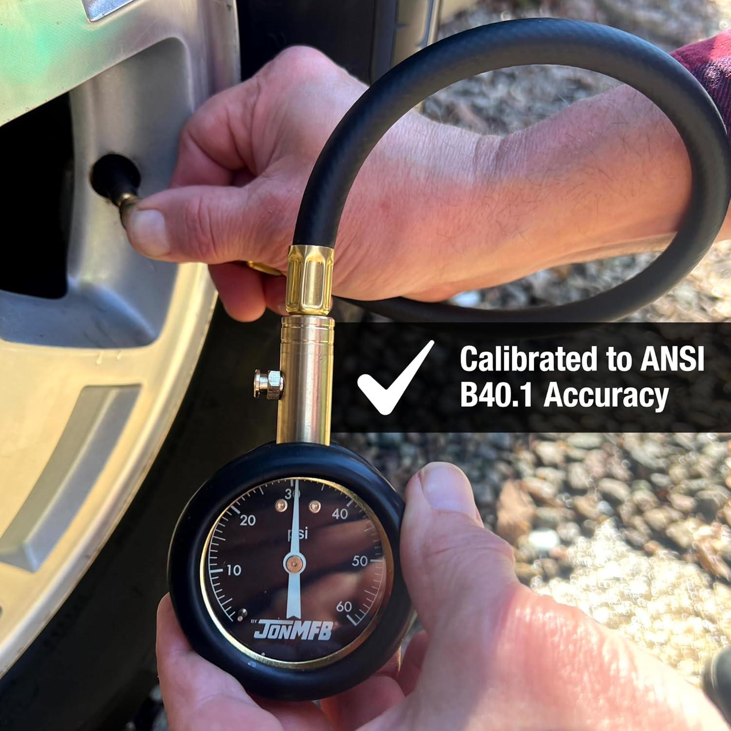 Medidor de Presión de Neumáticos Jon MFB 0-4.14 Bar 2"