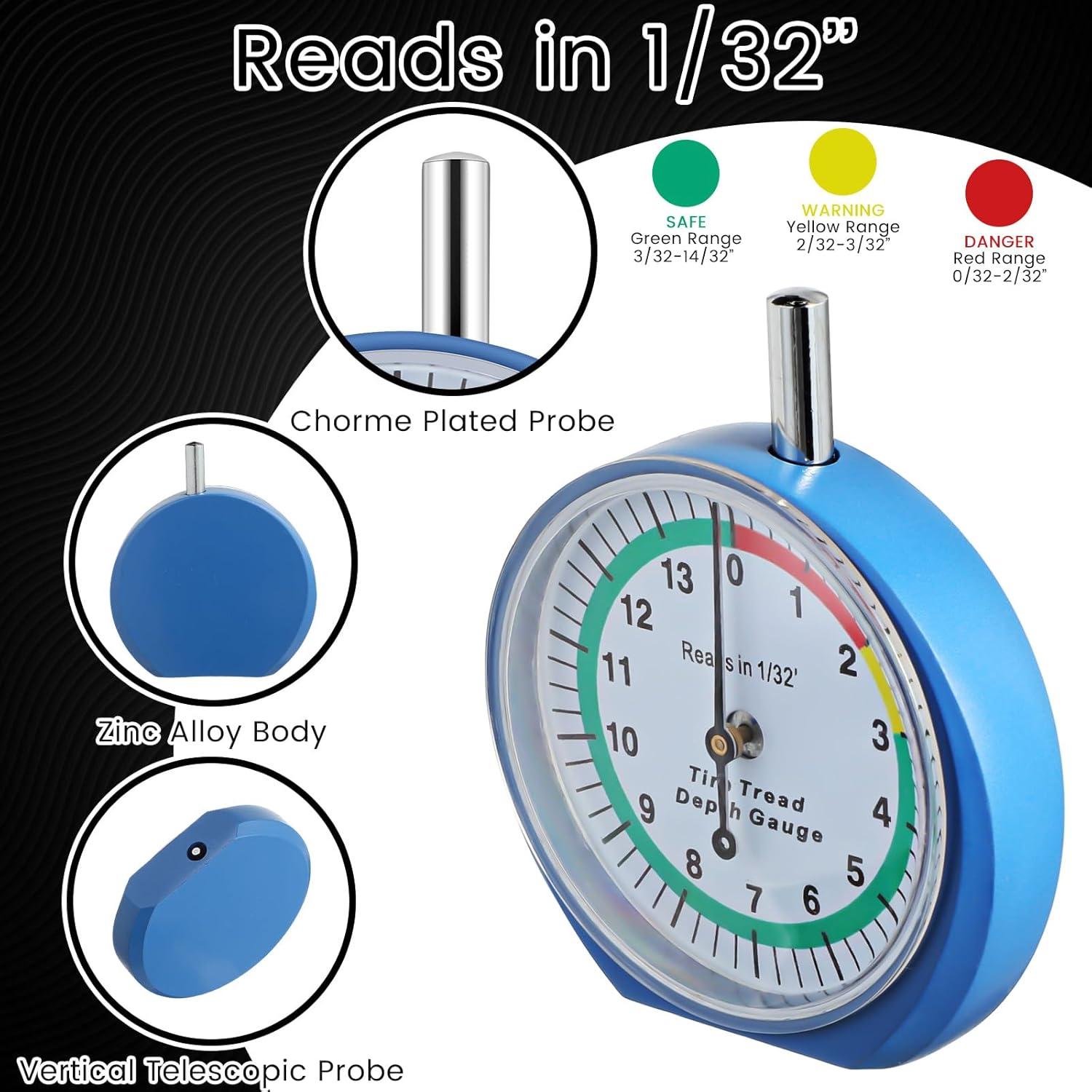 Paquete de 10 Medidores de Profundidad de Neumáticos Tallew