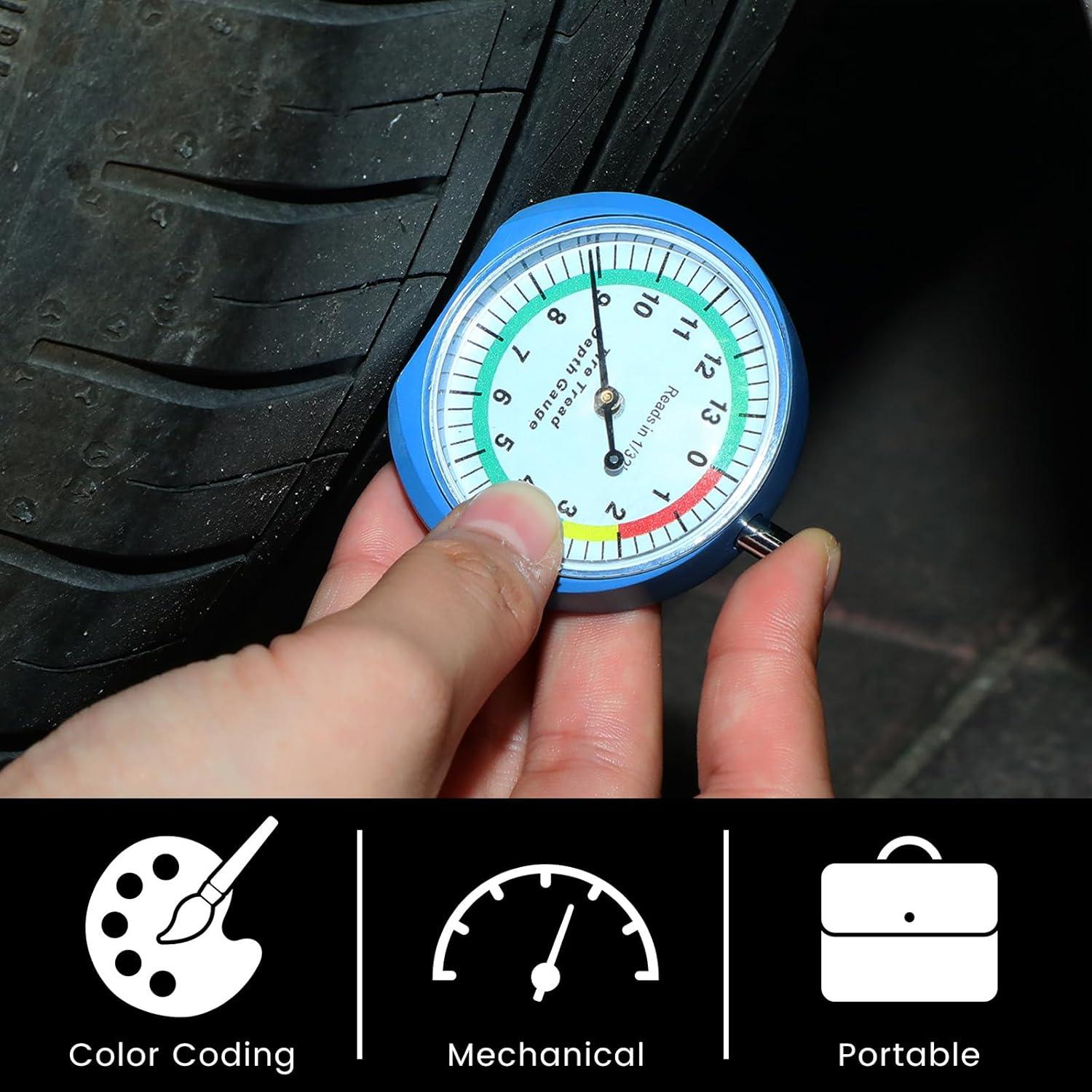 Paquete de 10 Medidores de Profundidad de Neumáticos Tallew