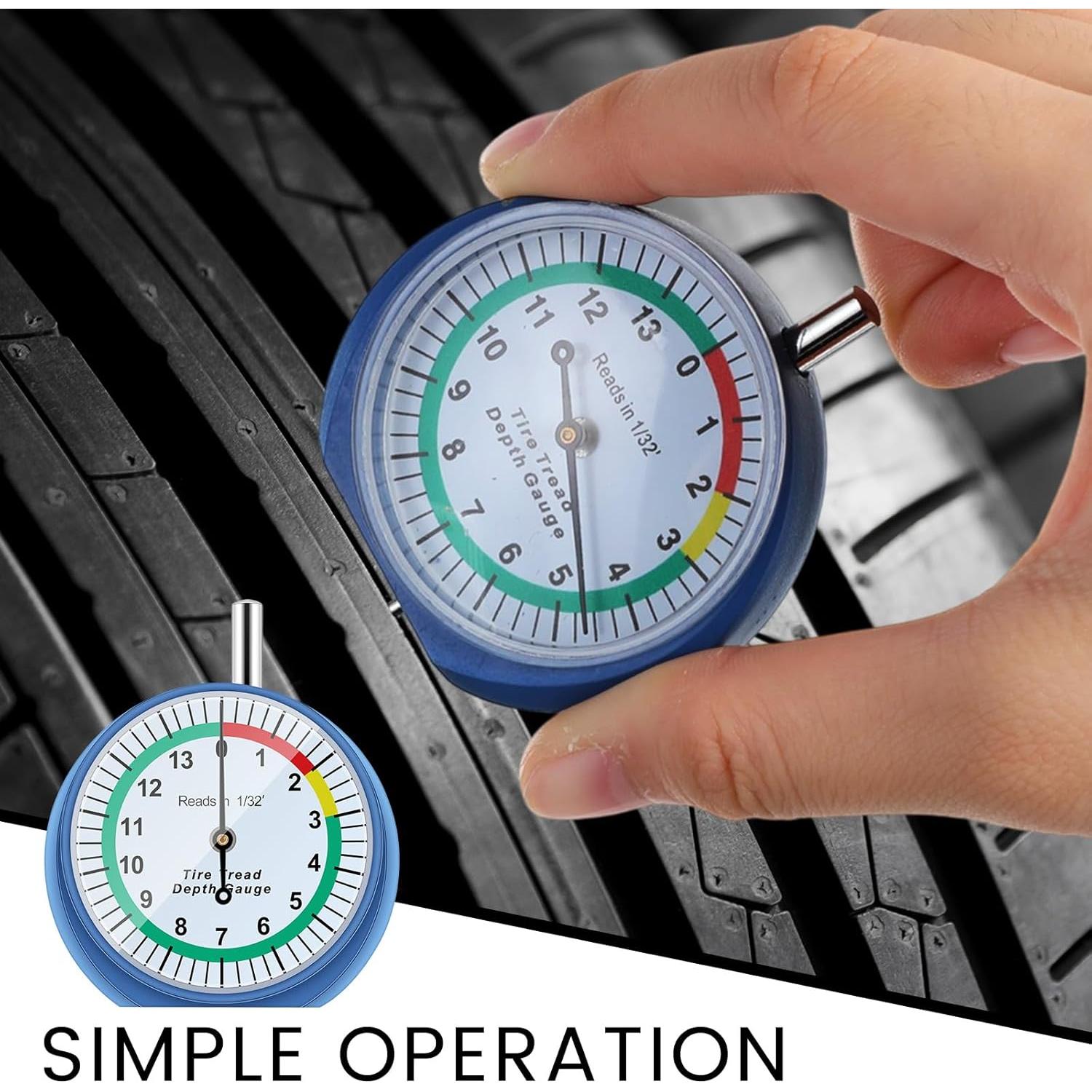 Paquete de 10 Medidores de Profundidad de Neumáticos Tallew