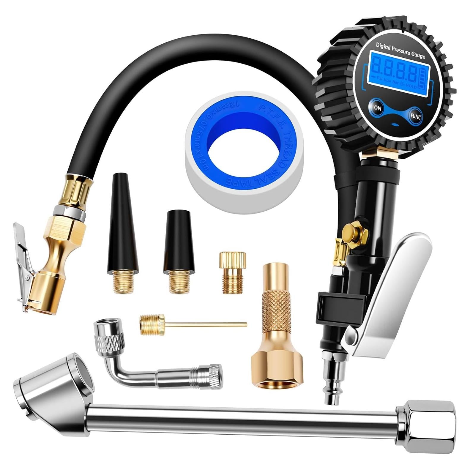 Medidor de Presión de Neumáticos Digital DIKTALK con Inflador