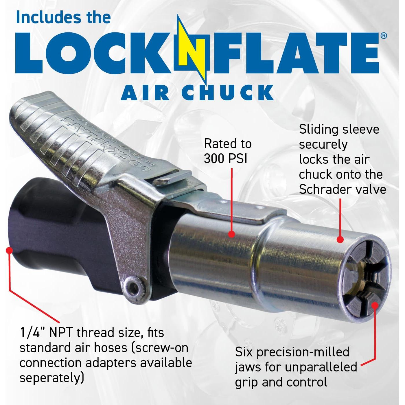 Inflador Digital de Neumáticos LockNLube LNL65301-KIT 300 PSI