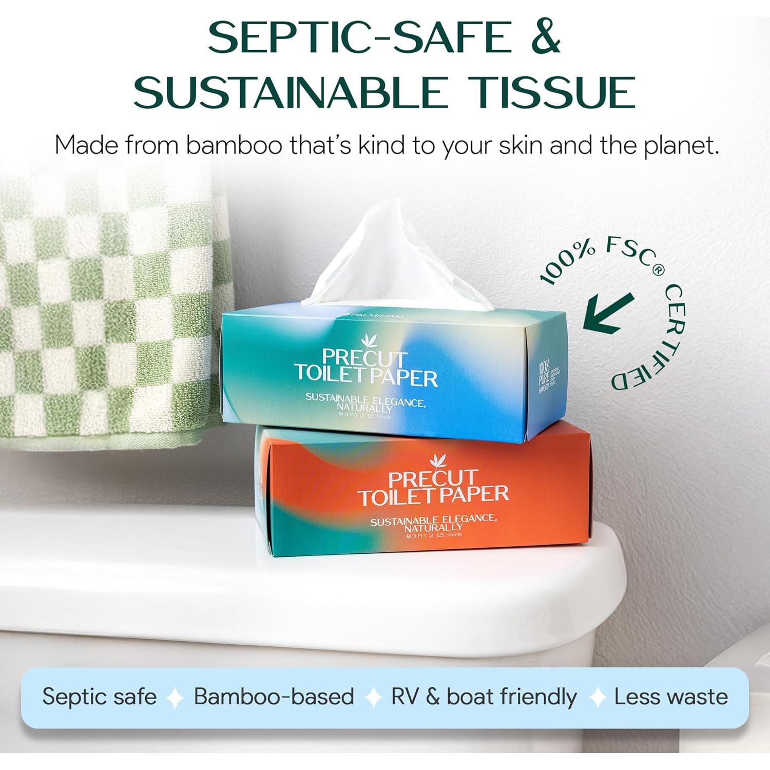 Papel Higiénico de Bambú Palm Naki - 3 Capas, 375 Hojas