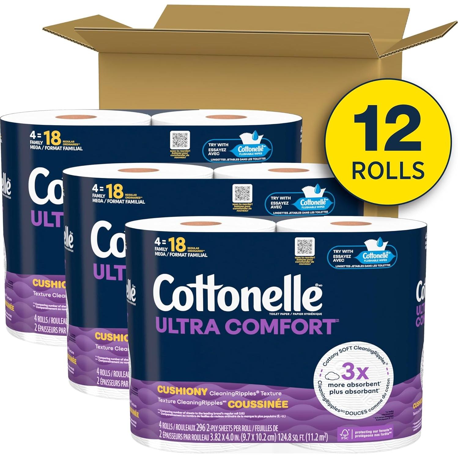 Papel Higiénico Cottonelle Ultra Comfort 12 Rollos Mega Familia