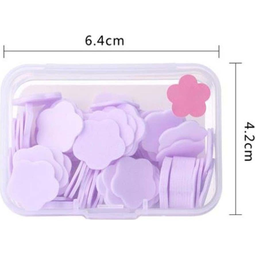 100/1000 Sheets Disposable Hand Wash Petal Soap Sheets Hand Bath Toiletry Paper Soap Flakes (100pcs, pink)