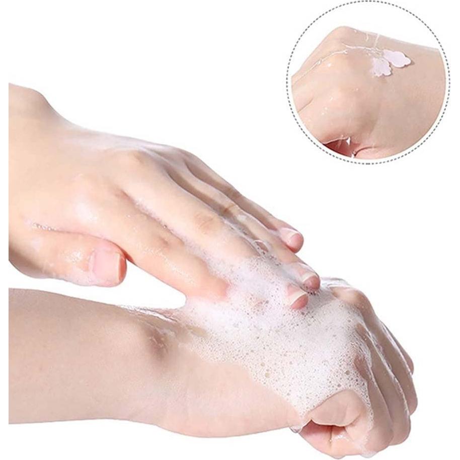 100/1000 Sheets Disposable Hand Wash Petal Soap Sheets Hand Bath Toiletry Paper Soap Flakes (100pcs, pink)