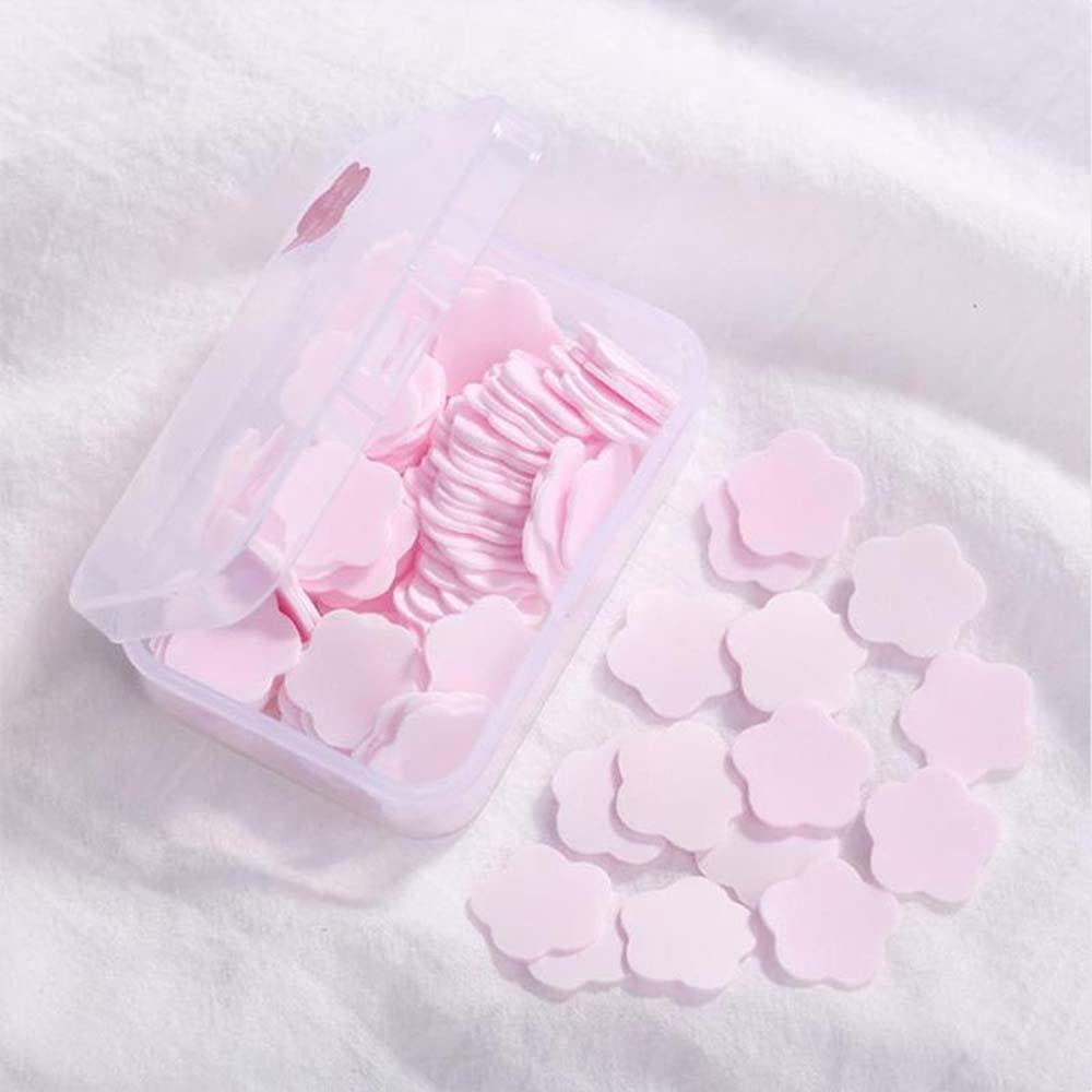 100/1000 Sheets Disposable Hand Wash Petal Soap Sheets Hand Bath Toiletry Paper Soap Flakes (100pcs, pink)