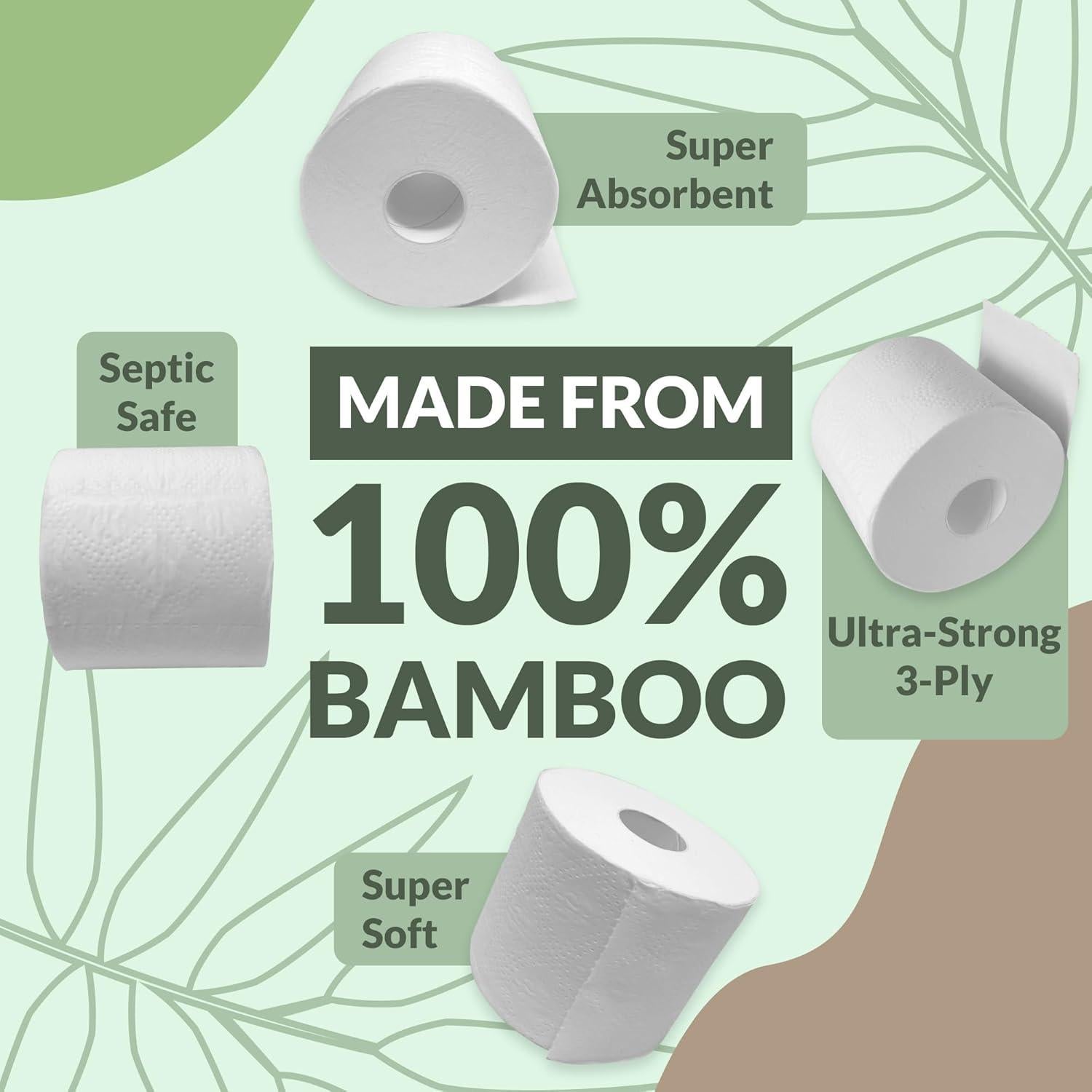 Papel Higiénico de Bambú Reli 3 Capas Jumbo 12 Rollos 350 Hojas