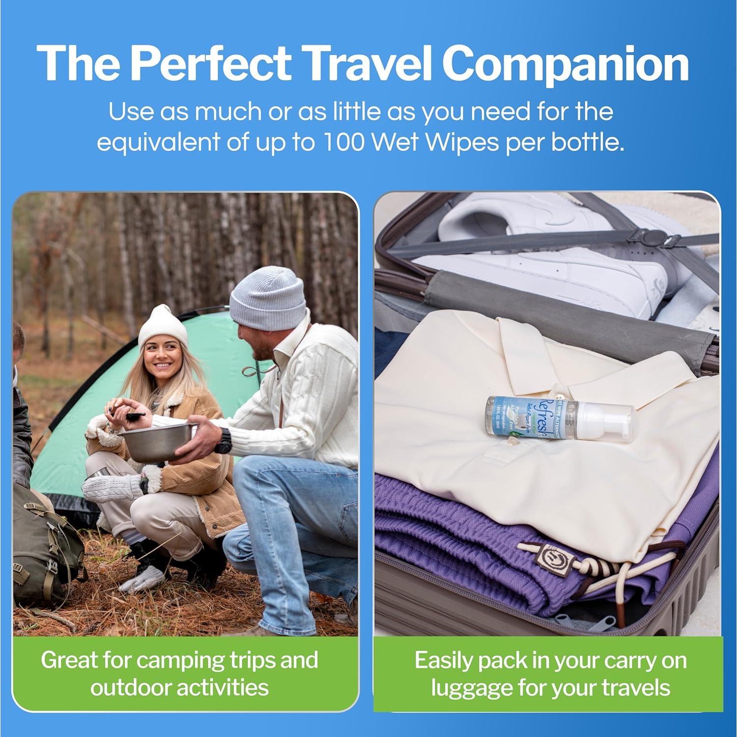 Toallita Líquida Refresh 50ml - Espuma para Papel Higiénico