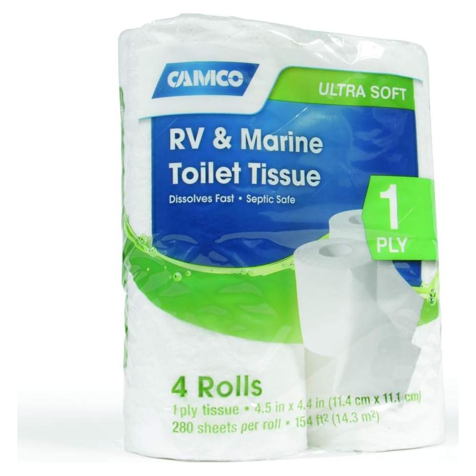 Papel Higiénico Camco 40276 para RV y Marinos - 4 Rollos