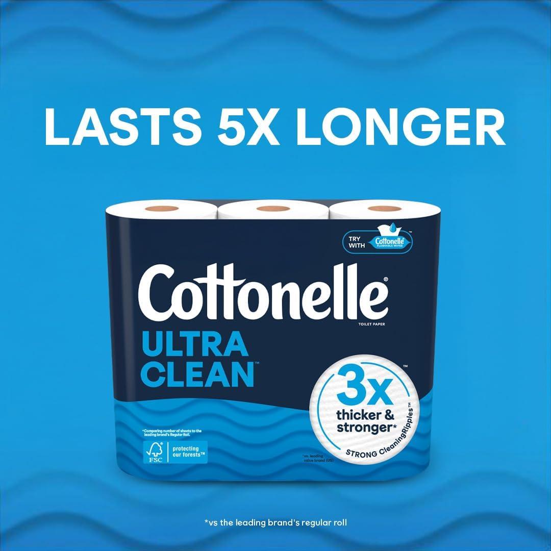 Papel Higiénico Cottonelle Ultra Clean Mega 6 Rollos 284 Hojas