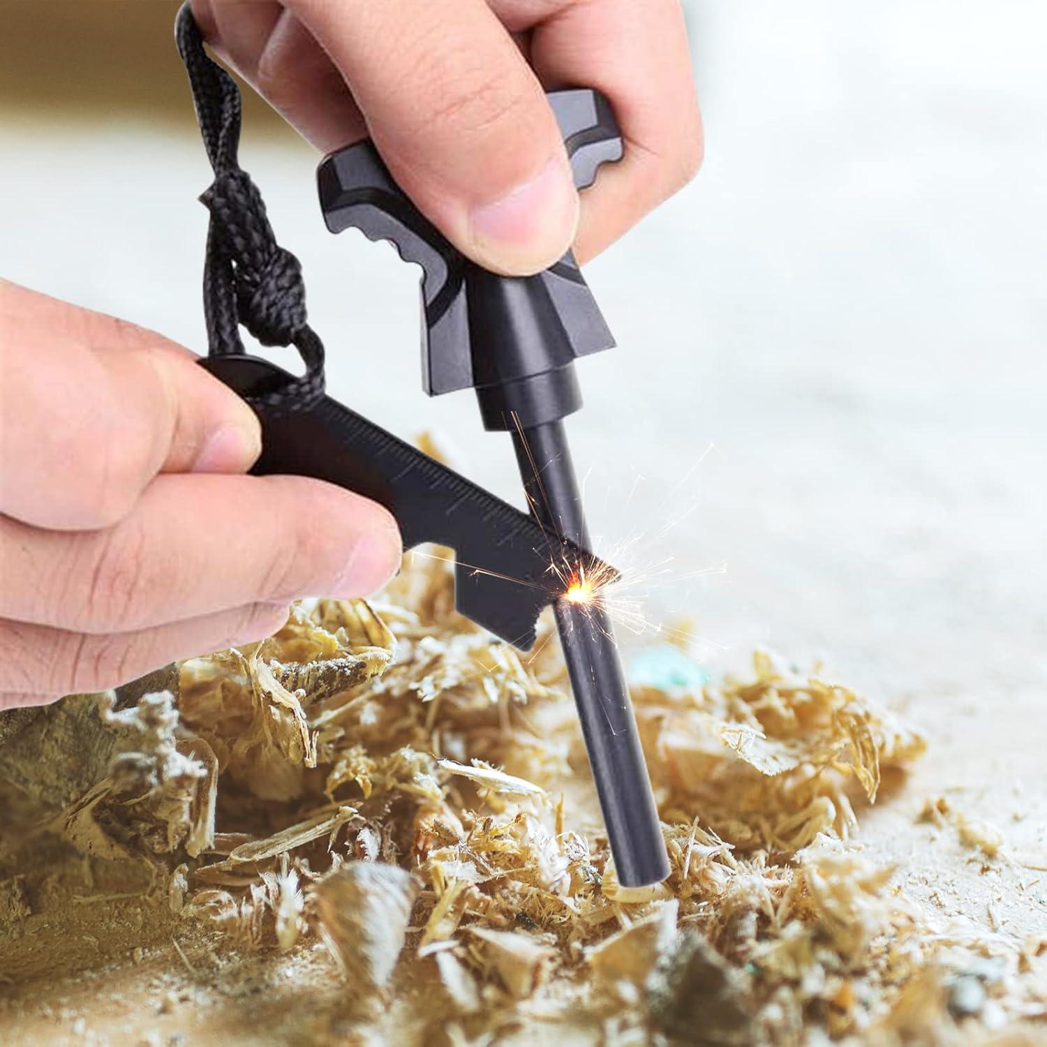 Raspador de Chispa 15PCS Cadupor para Supervivencia y Camping