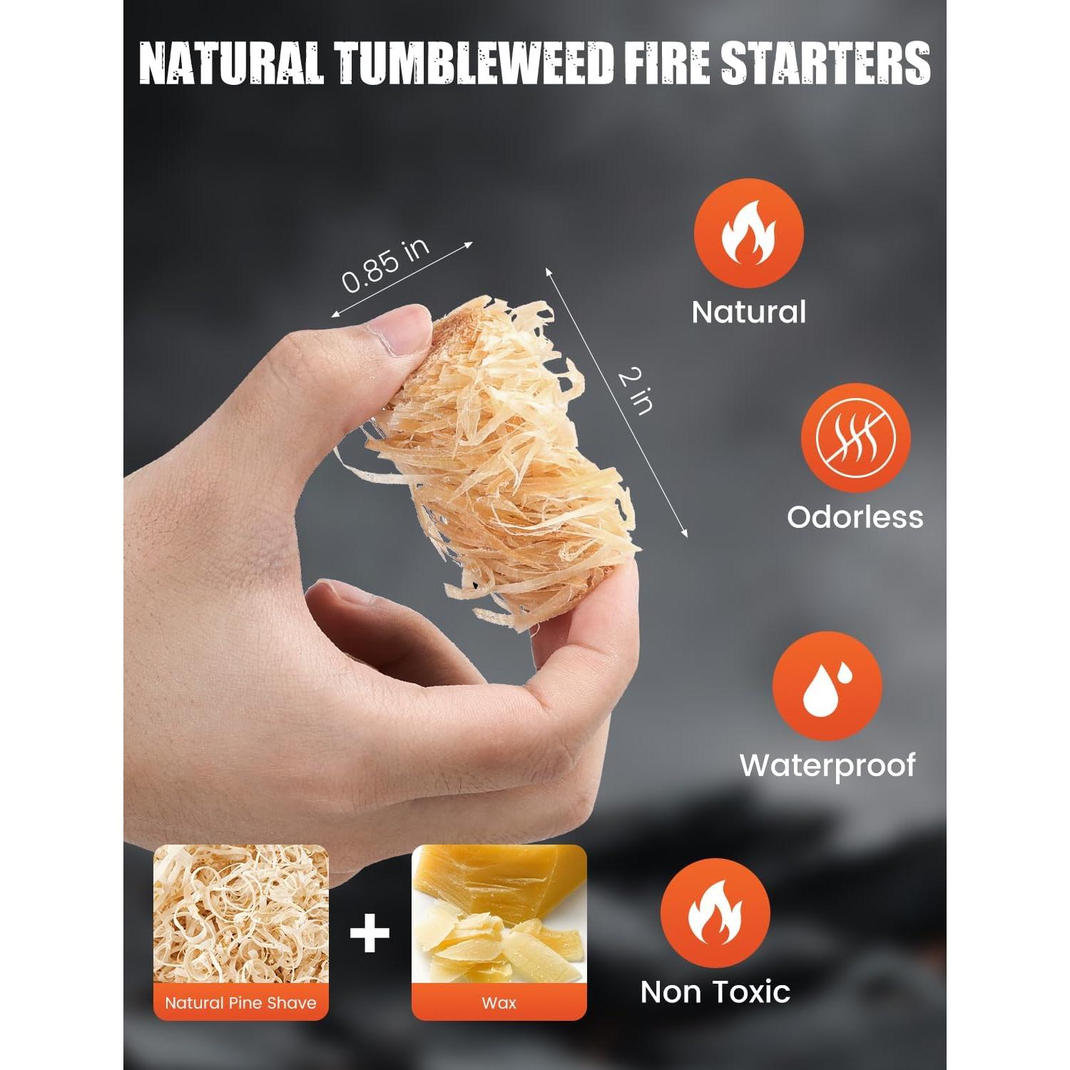 150 Encendedores de Fuego Naturales Fatok para BBQ y Fogatas