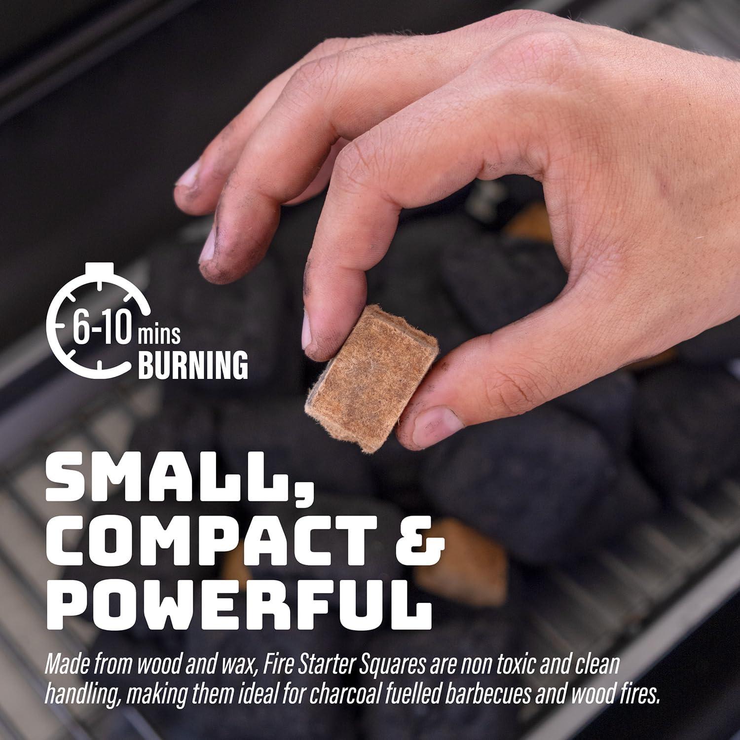 Iniciadores de Fuego Naturales Shop Square - 72 Cubos para BBQ y Camping