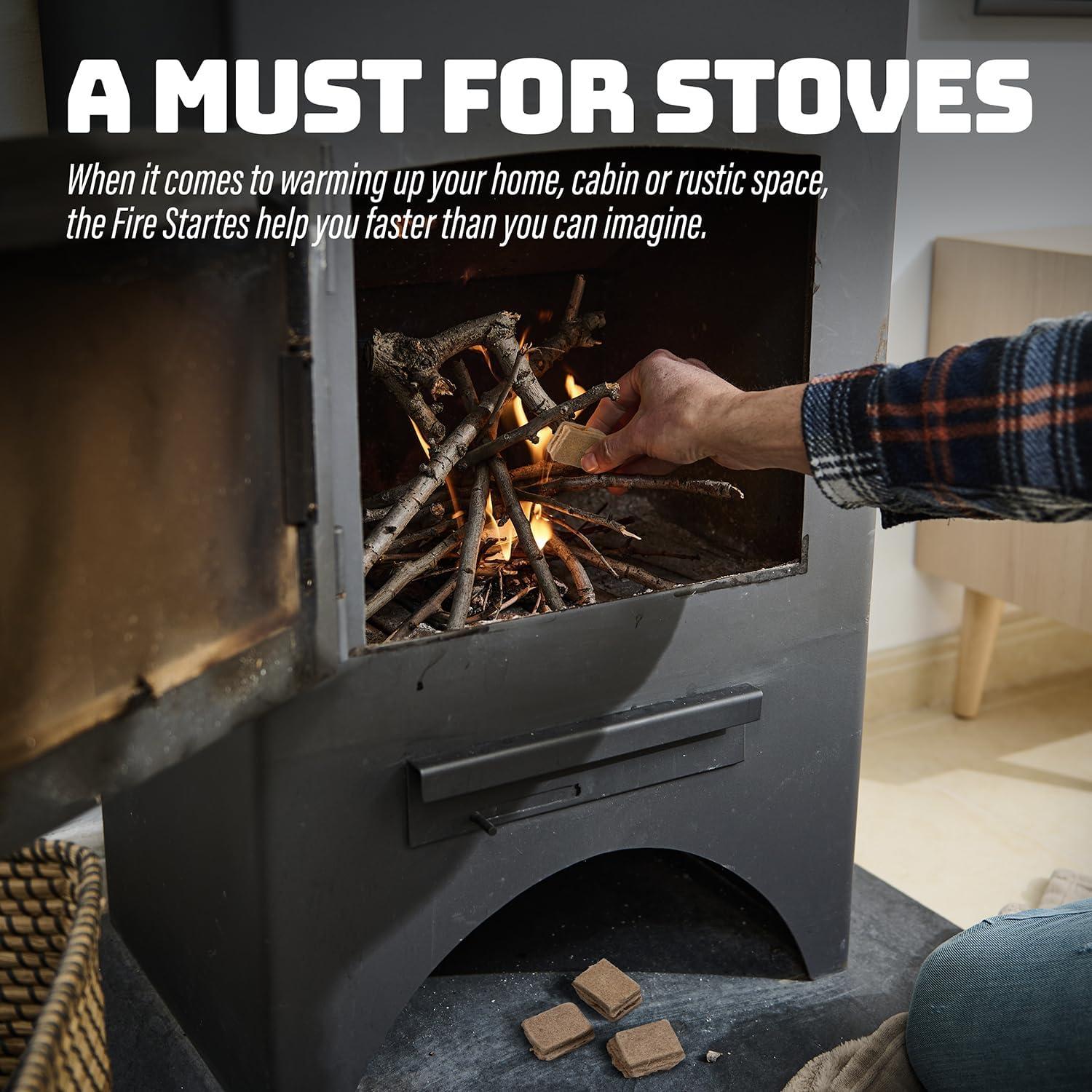 Iniciadores de Fuego Naturales Shop Square - 72 Cubos para BBQ y Camping