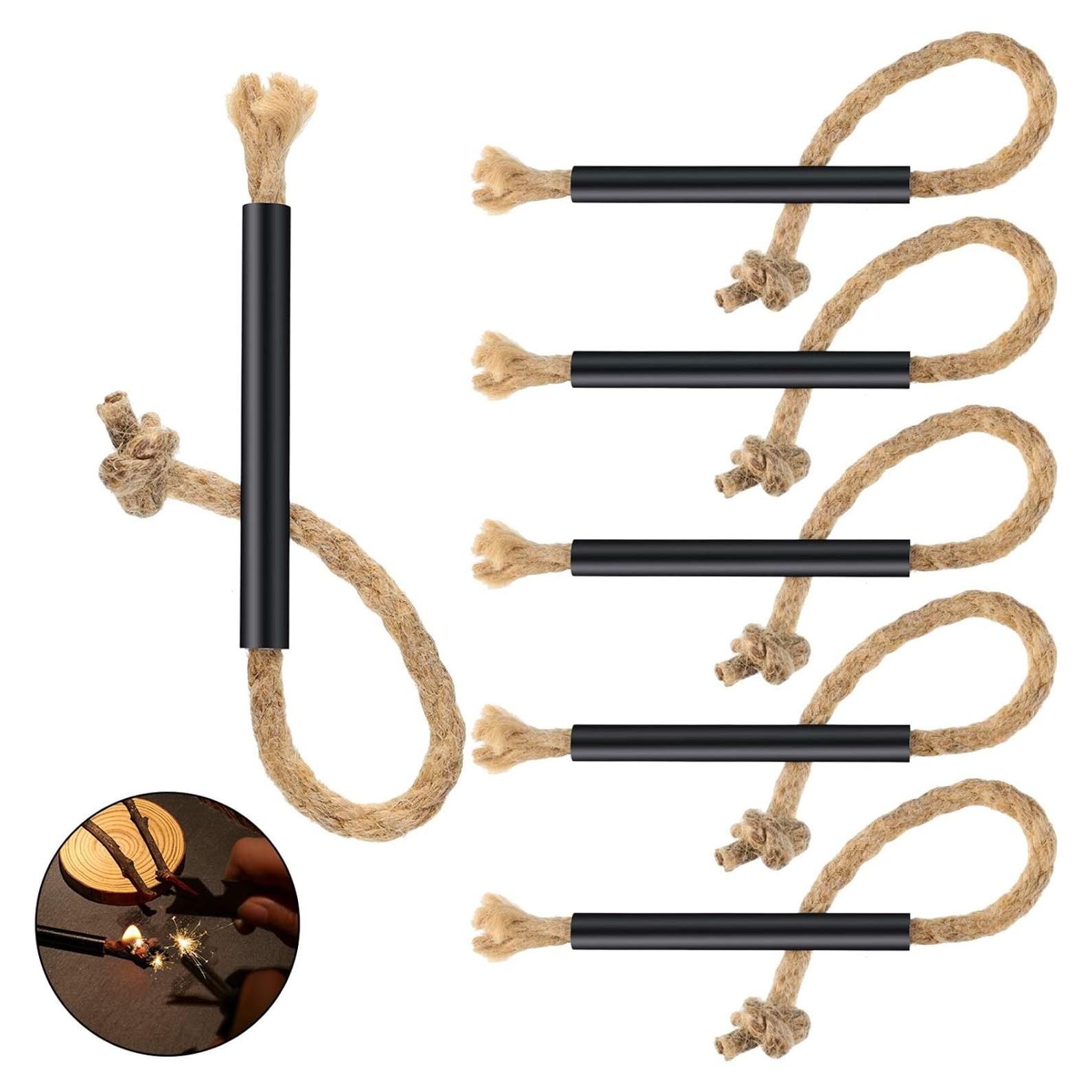 BBTO 6 Piezas Tubo de Yesca de Yute Impermeable 33 cm