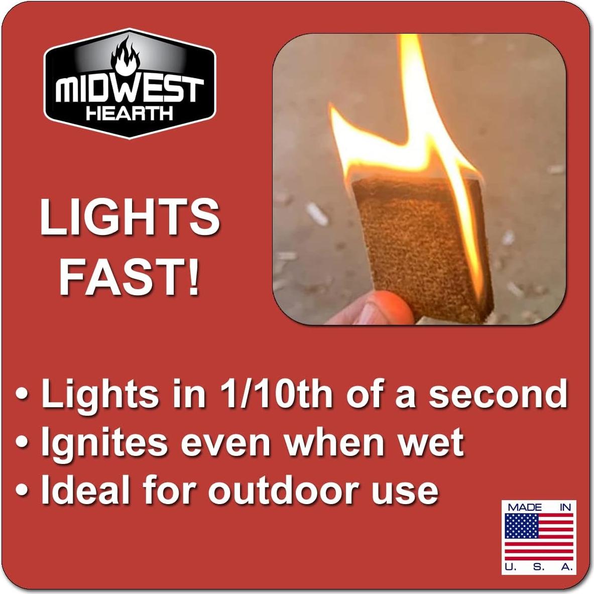 Cuadrados de Encendido Rápido Midwest Hearth - 144 Unidades