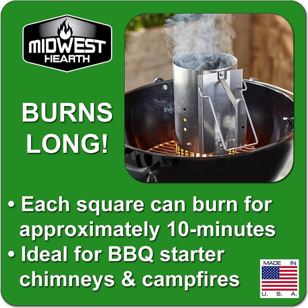 Cuadrados de Encendido Rápido Midwest Hearth - 144 Unidades