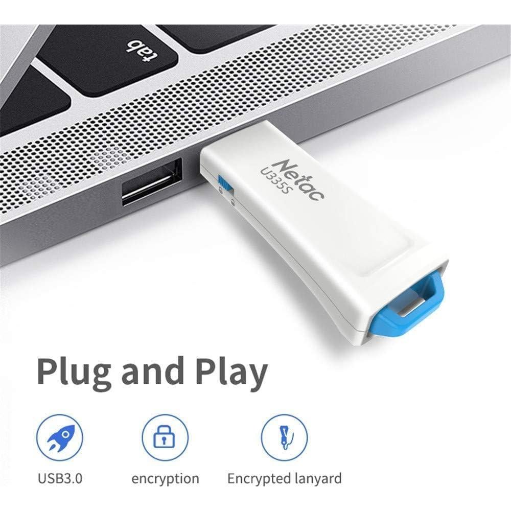 Netac 128GB USB 3.2 Flash Drive 90MB/s U335S Blanco/Azul