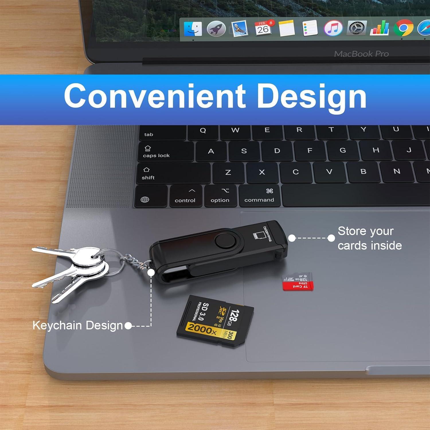 Lector de Tarjeta Micro SD y USB 3.0 MTAKYA 64GB 2-en-1