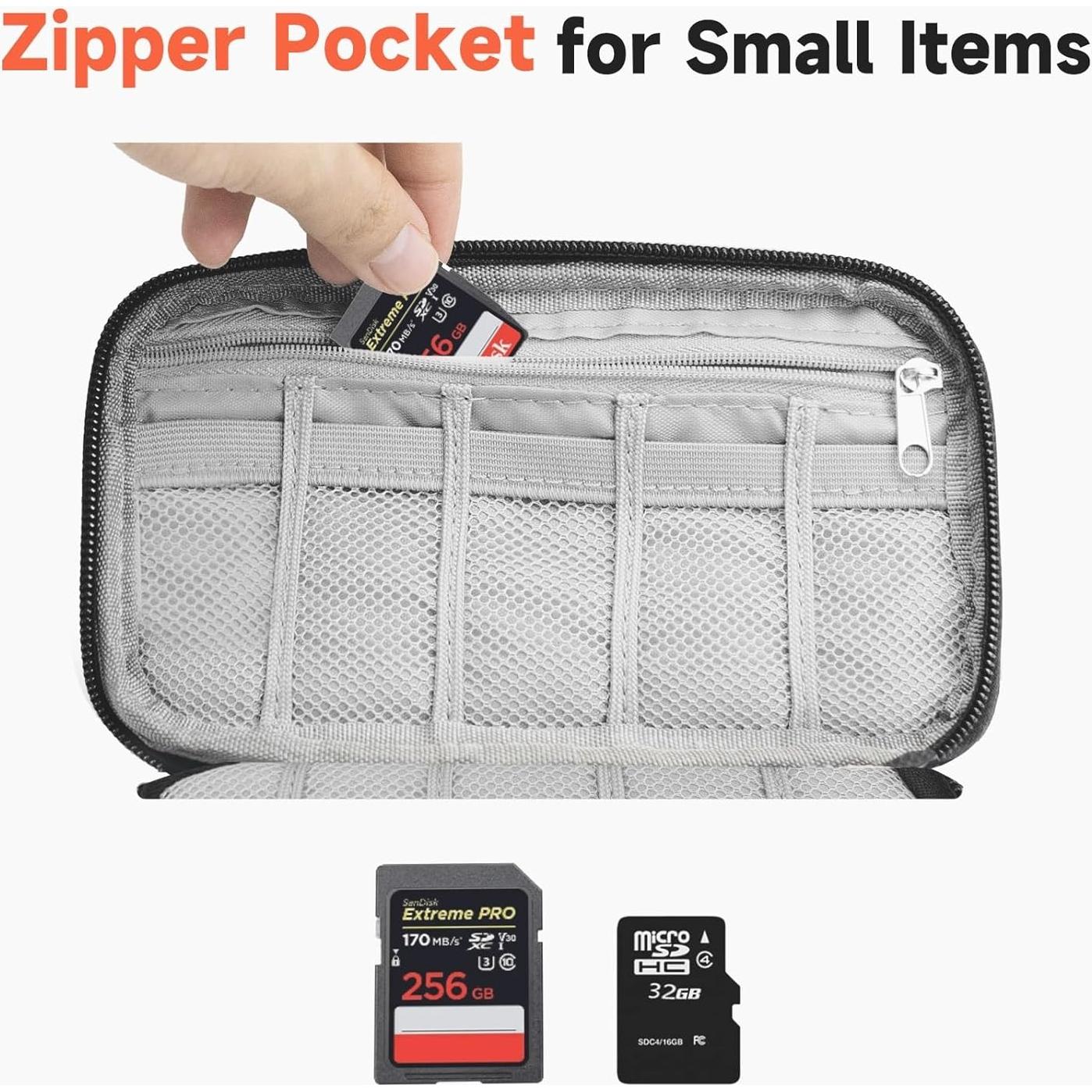 Funda Organizador USB Zealearn 10 Slots Negro para Flash Drive