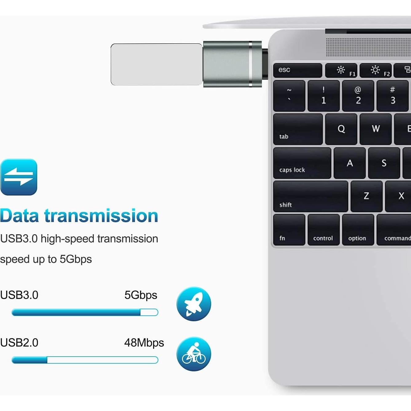 Adaptador USB C a USB 3.0 Hembra LJ zjcxin - Paquete de 3