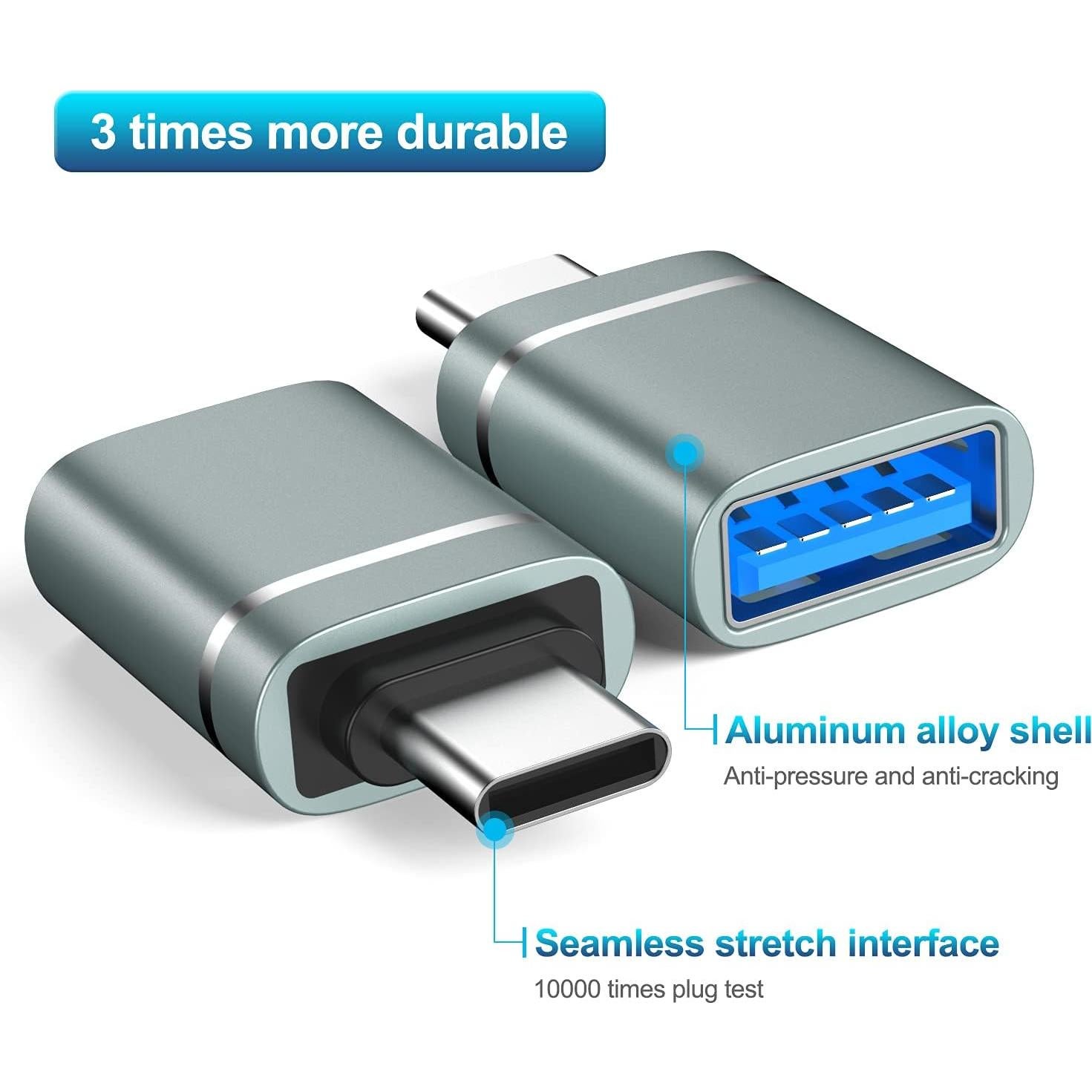 Adaptador USB C a USB 3.0 Hembra LJ zjcxin - Paquete de 3