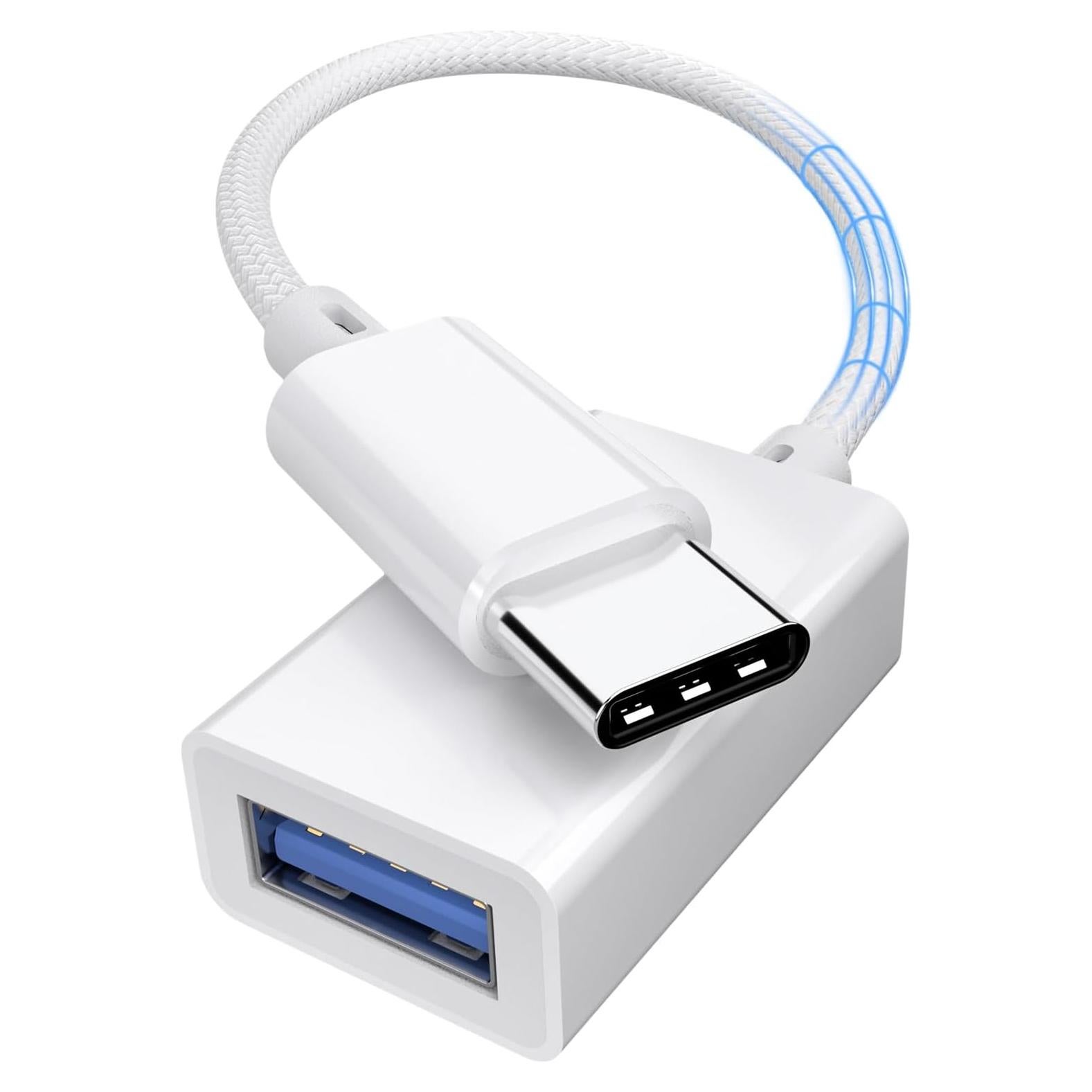 Adaptador USB C a USB 3.0 Mepsies 5Gbps Blanco