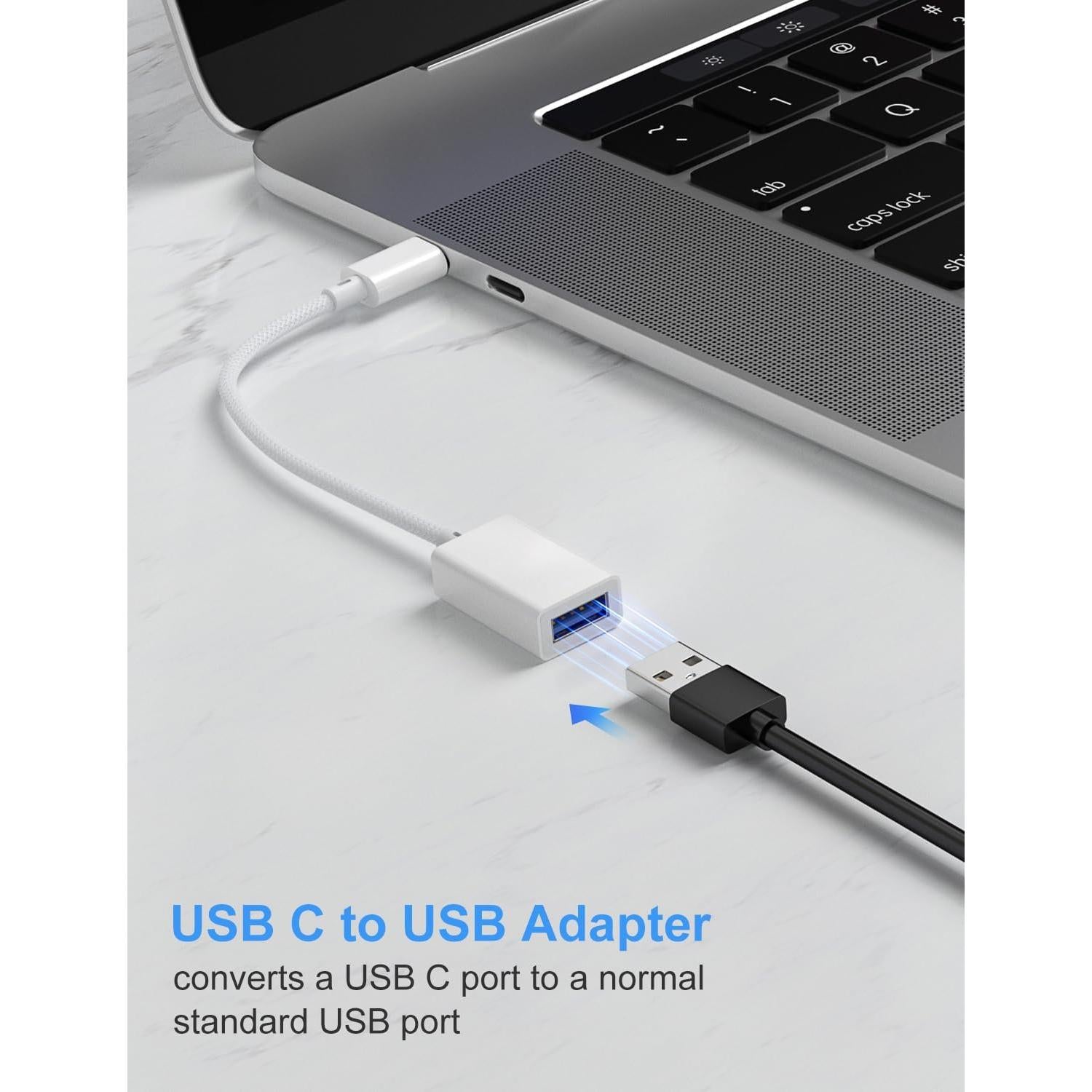 Adaptador USB C a USB 3.0 Mepsies 5Gbps Blanco