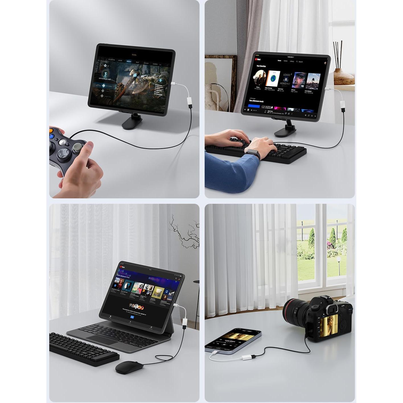 Adaptador USB C a USB 3.0 Mepsies 5Gbps Blanco