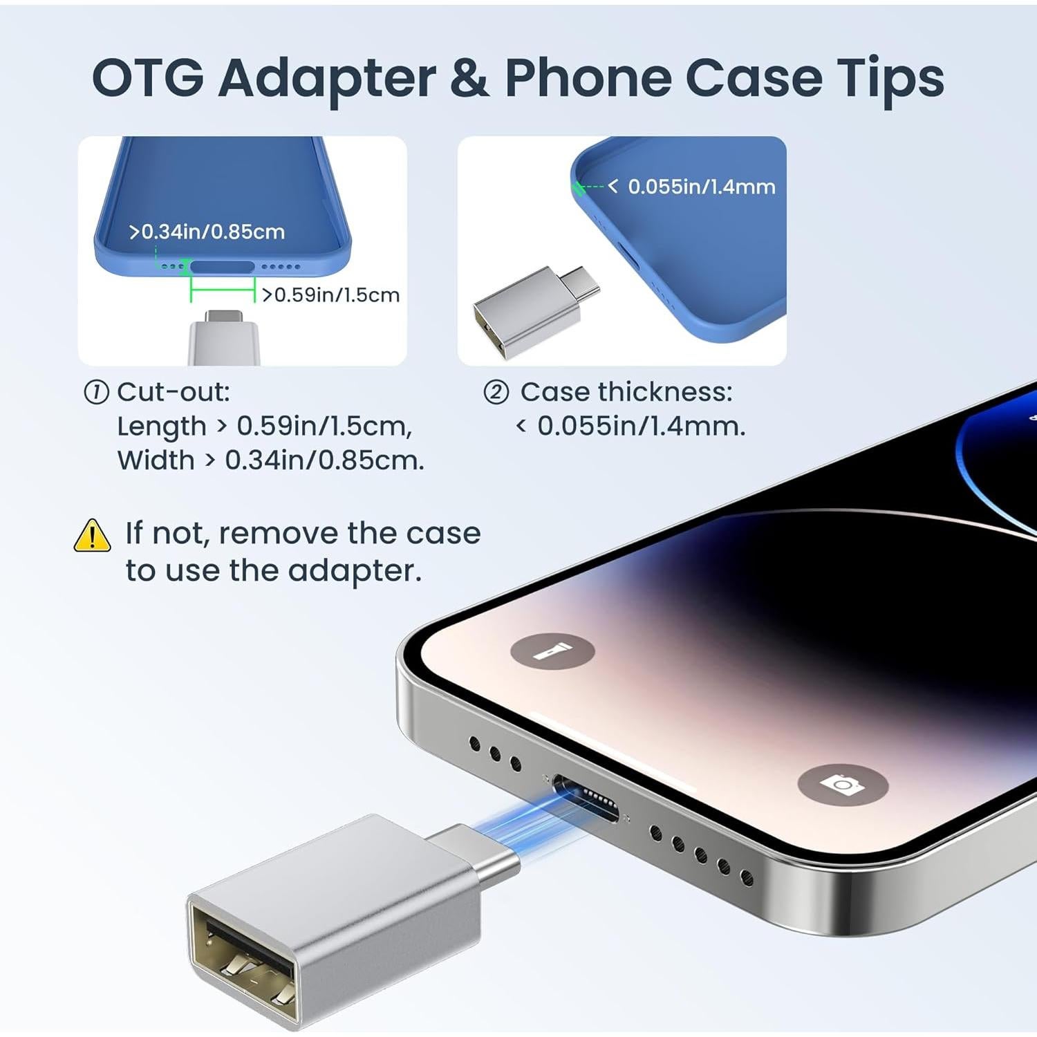 Adaptador USB a USB-C Basesailor 4P 3.0 Plata