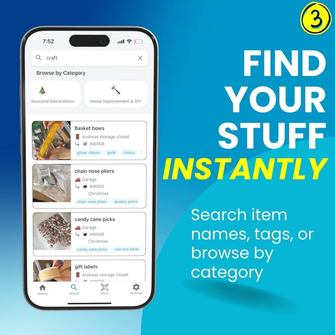 Etiquetas QR Inteligentes SnapFind - 48 Unidades Multicolor