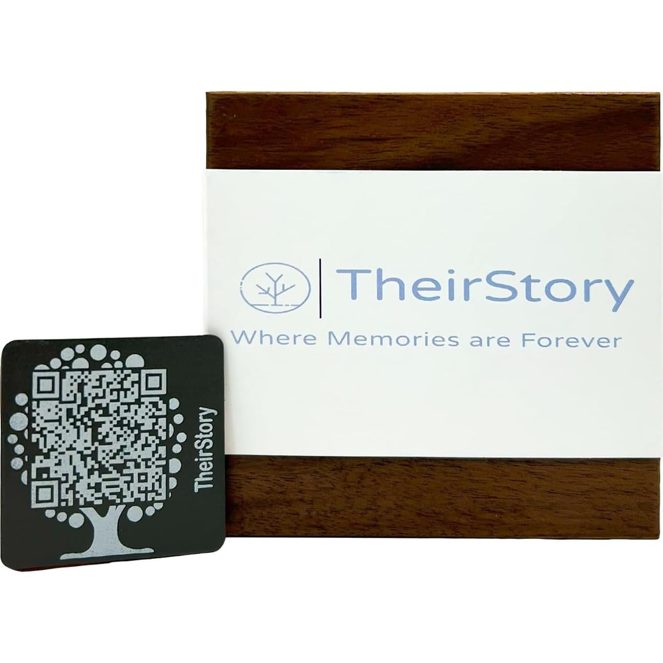 Lápida QR TheirStory 5.08x5.08cm Aluminio Resistente
