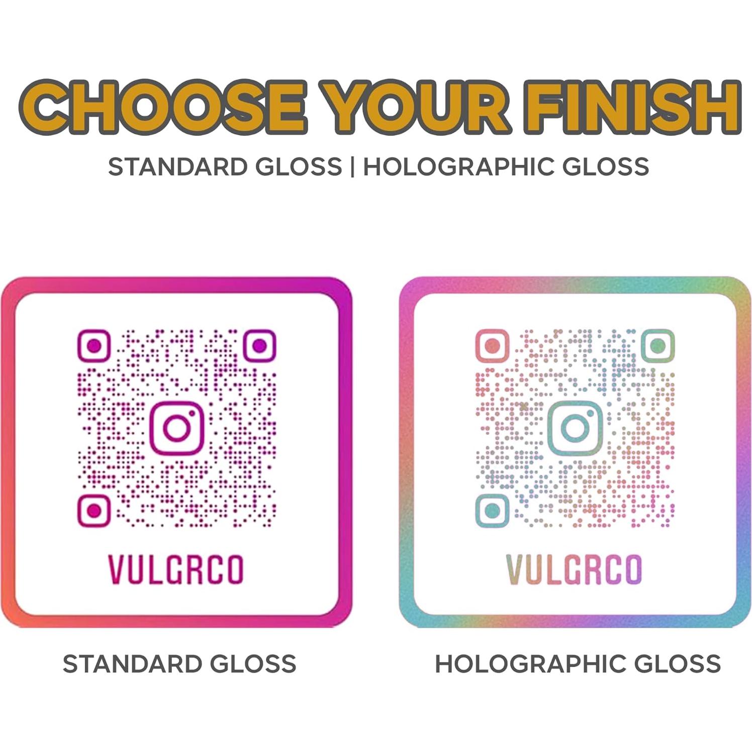 Stickers Personalizados VulgrCo con Código QR - Vinilo Resistente