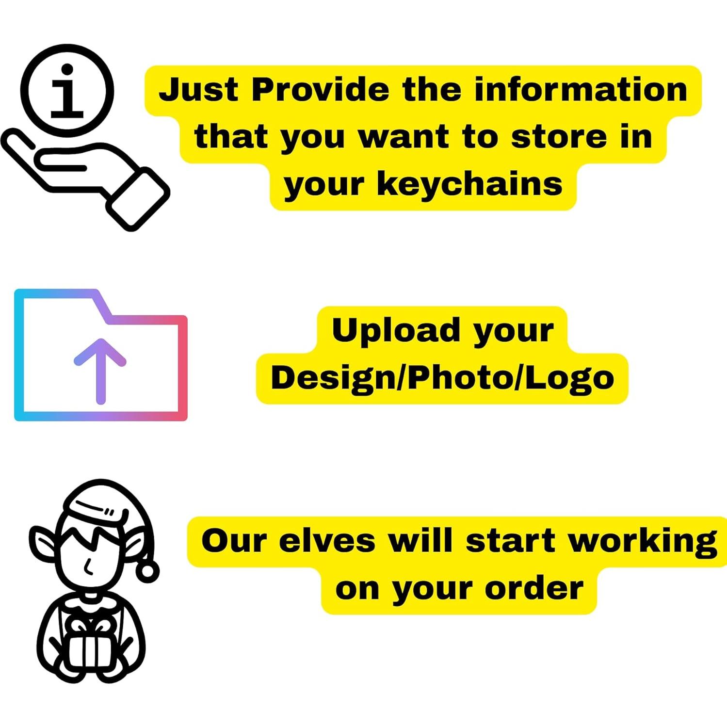 Paquete de 2 llaveros NFC personalizados 3.05 cm - Aluminio