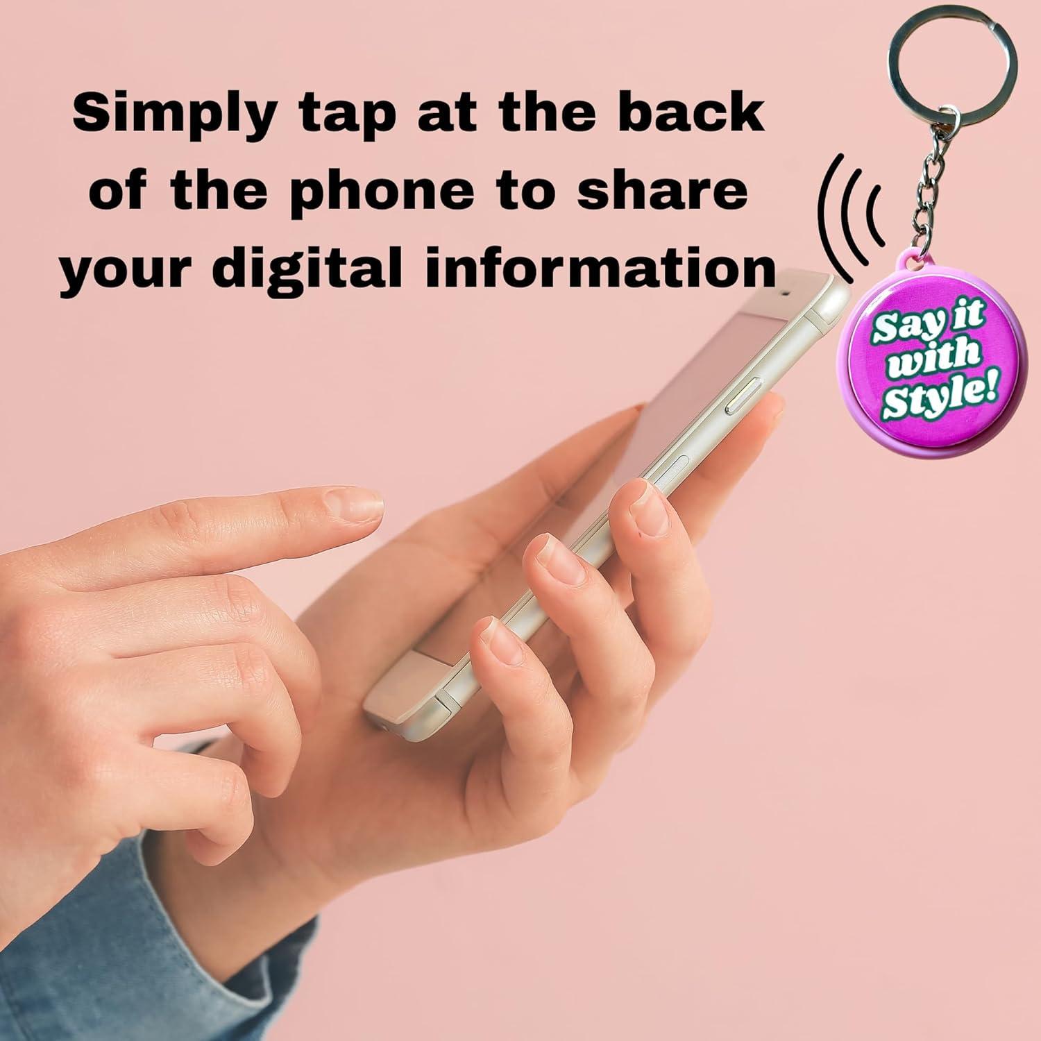 Paquete de 2 llaveros NFC personalizados 3.05 cm - Aluminio