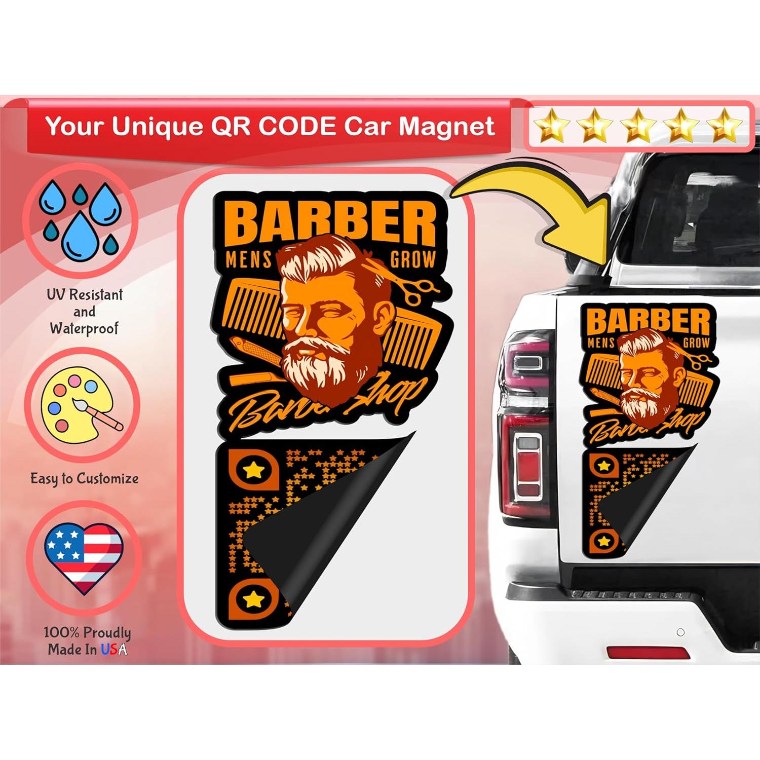 Imán Cortado Personalizado QR Magnético myhappycustomizedgifts