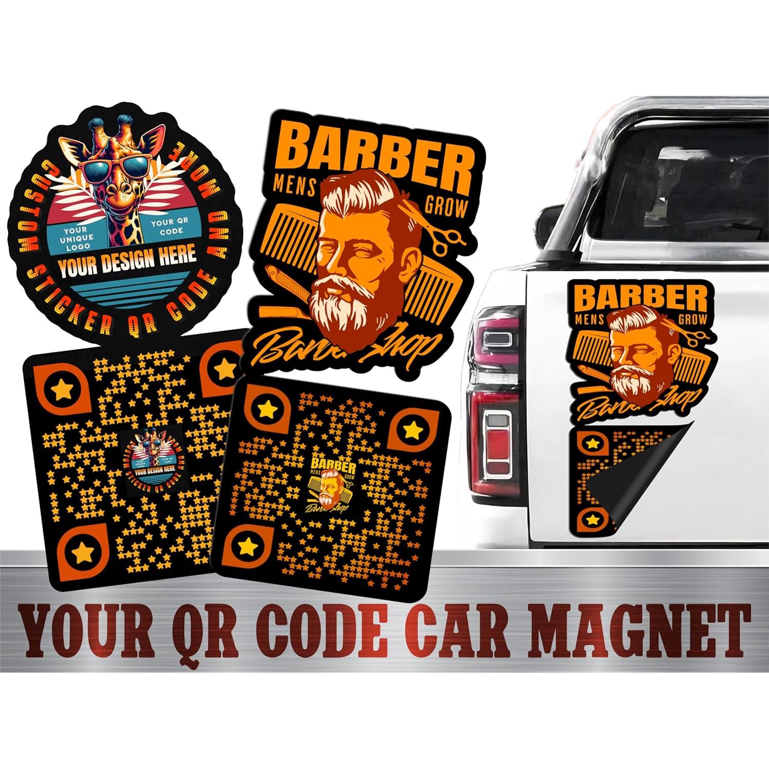 Imán Cortado Personalizado QR Magnético myhappycustomizedgifts