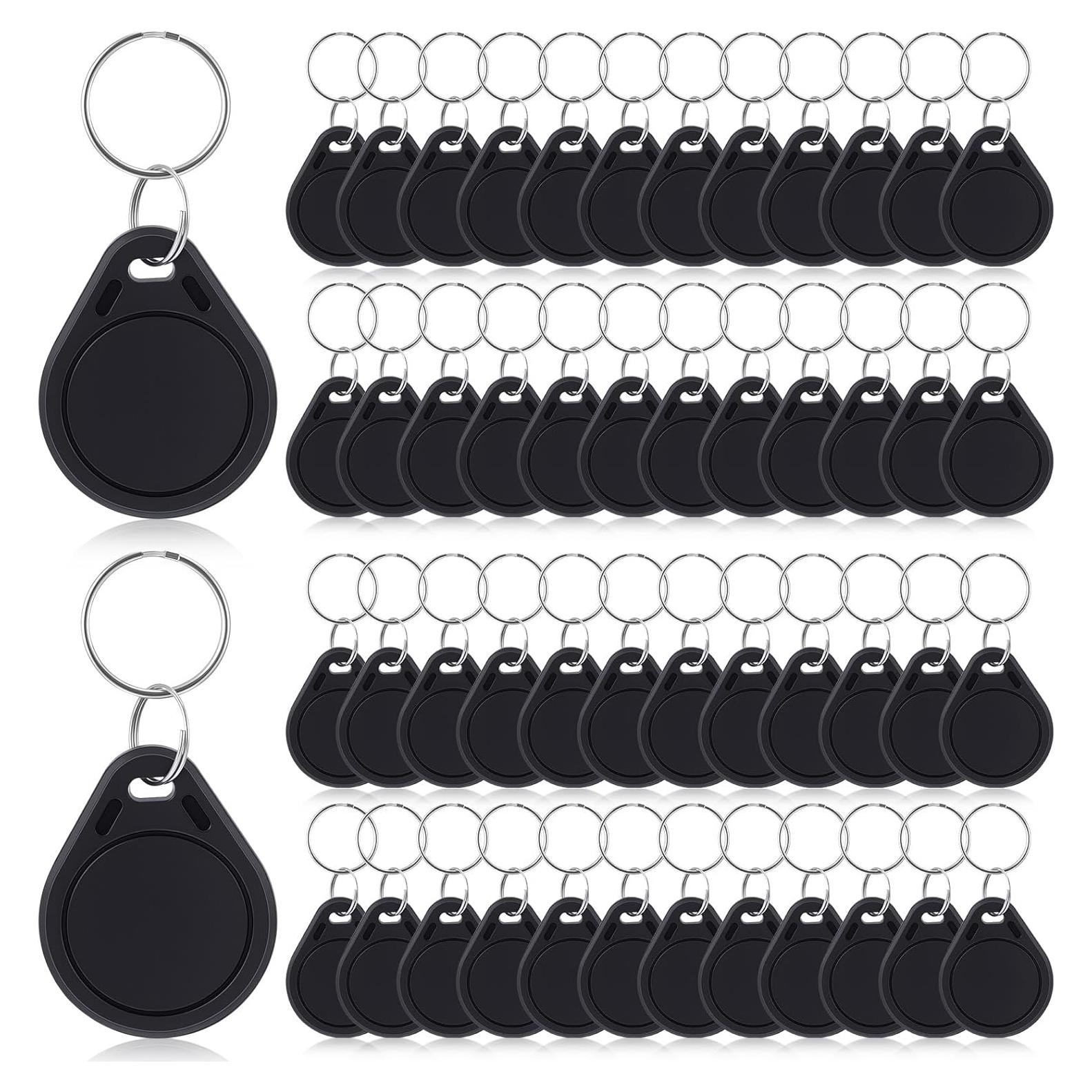 100 Etiquetas NFC Llaveros Beeveer 504 Bytes Negro