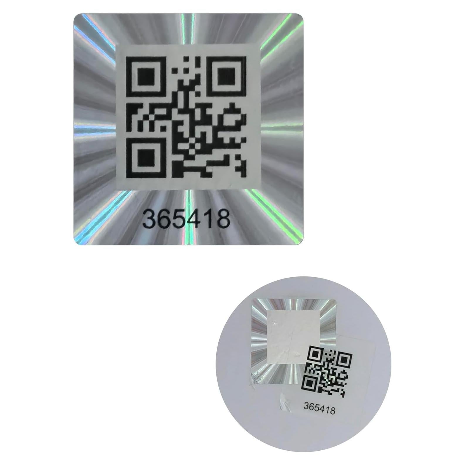 380 Etiquetas de Código QR Holográfico TLK&FBB 2.5x2.5cm