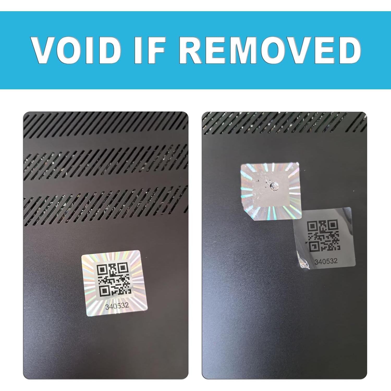 380 Etiquetas de Código QR Holográfico TLK&FBB 2.5x2.5cm