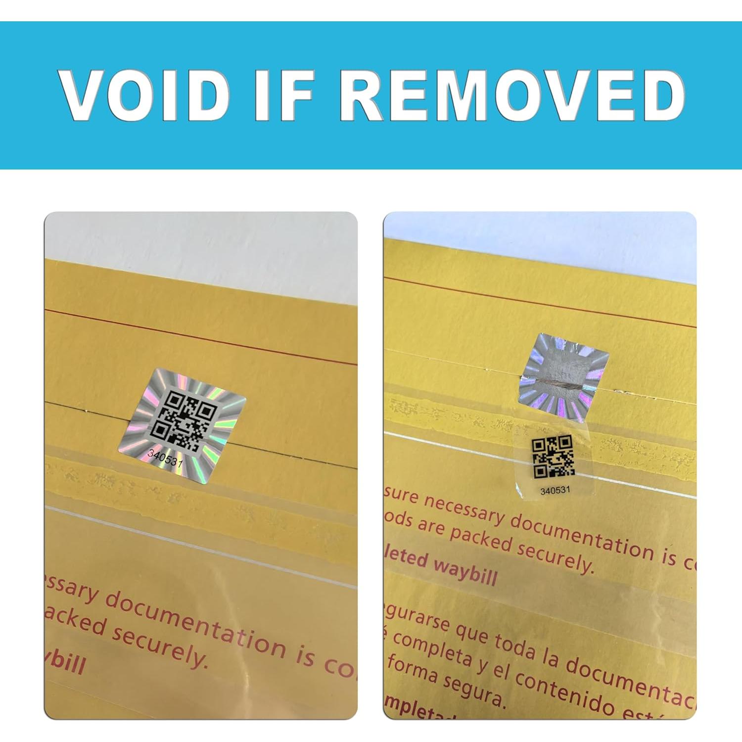 380 Etiquetas de Código QR Holográfico TLK&FBB 2.5x2.5cm