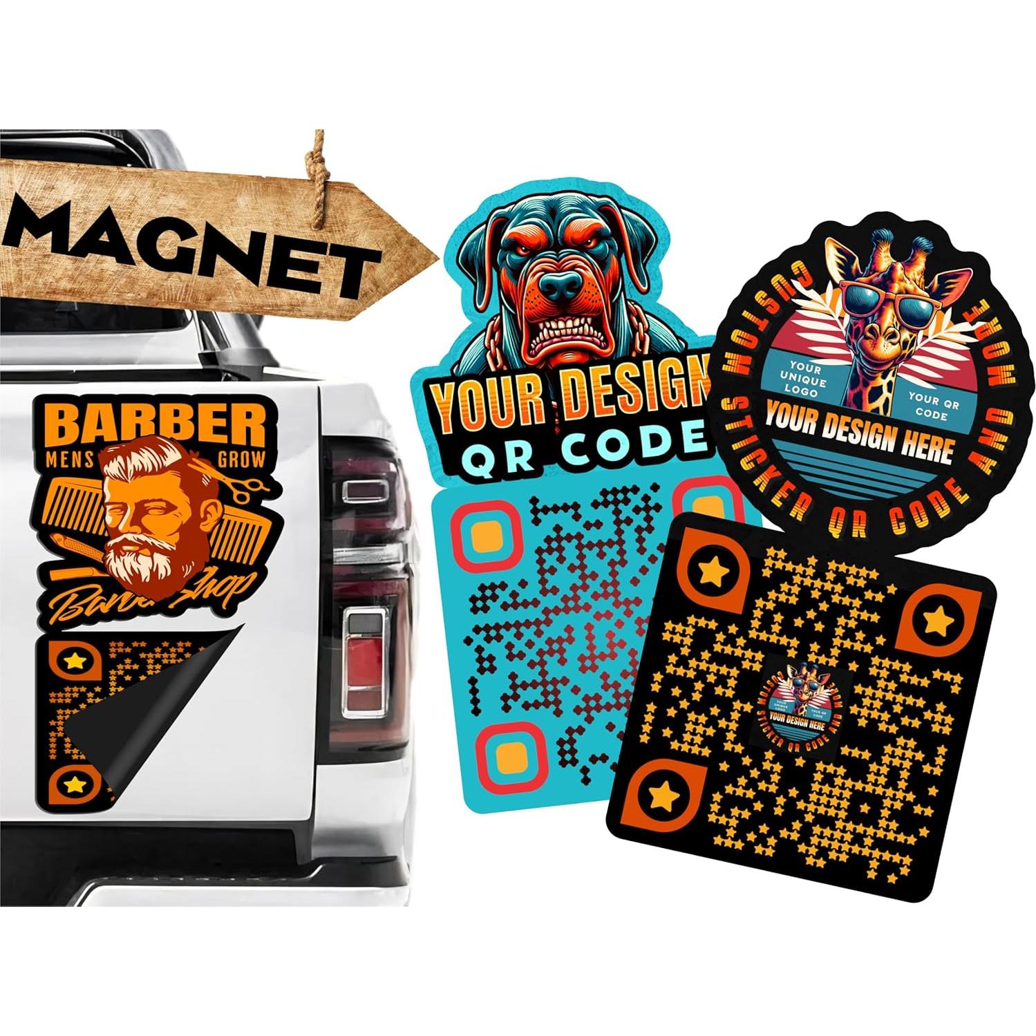 Imán Magnético Personalizado QR Vinilo Multicolor 15x15cm