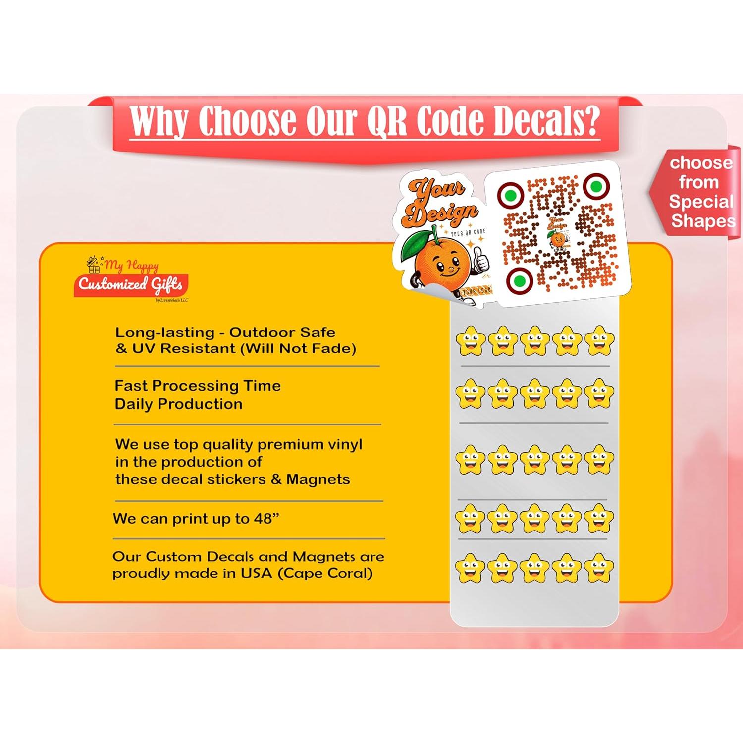 Imán Magnético Personalizado QR Vinilo Multicolor 15x15cm