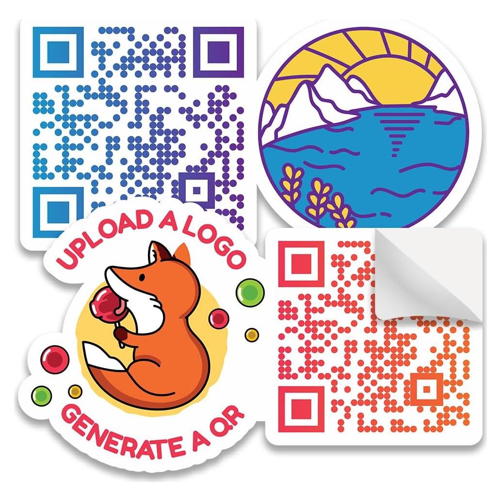 Calcomanías Personalizadas de Código QR VulgrCo - Vinilo Impermeable