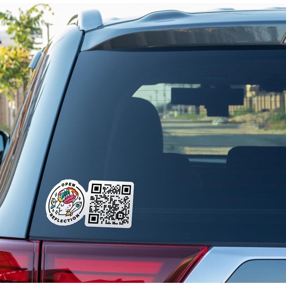 Calcomanías Personalizadas de Código QR VulgrCo - Vinilo Impermeable