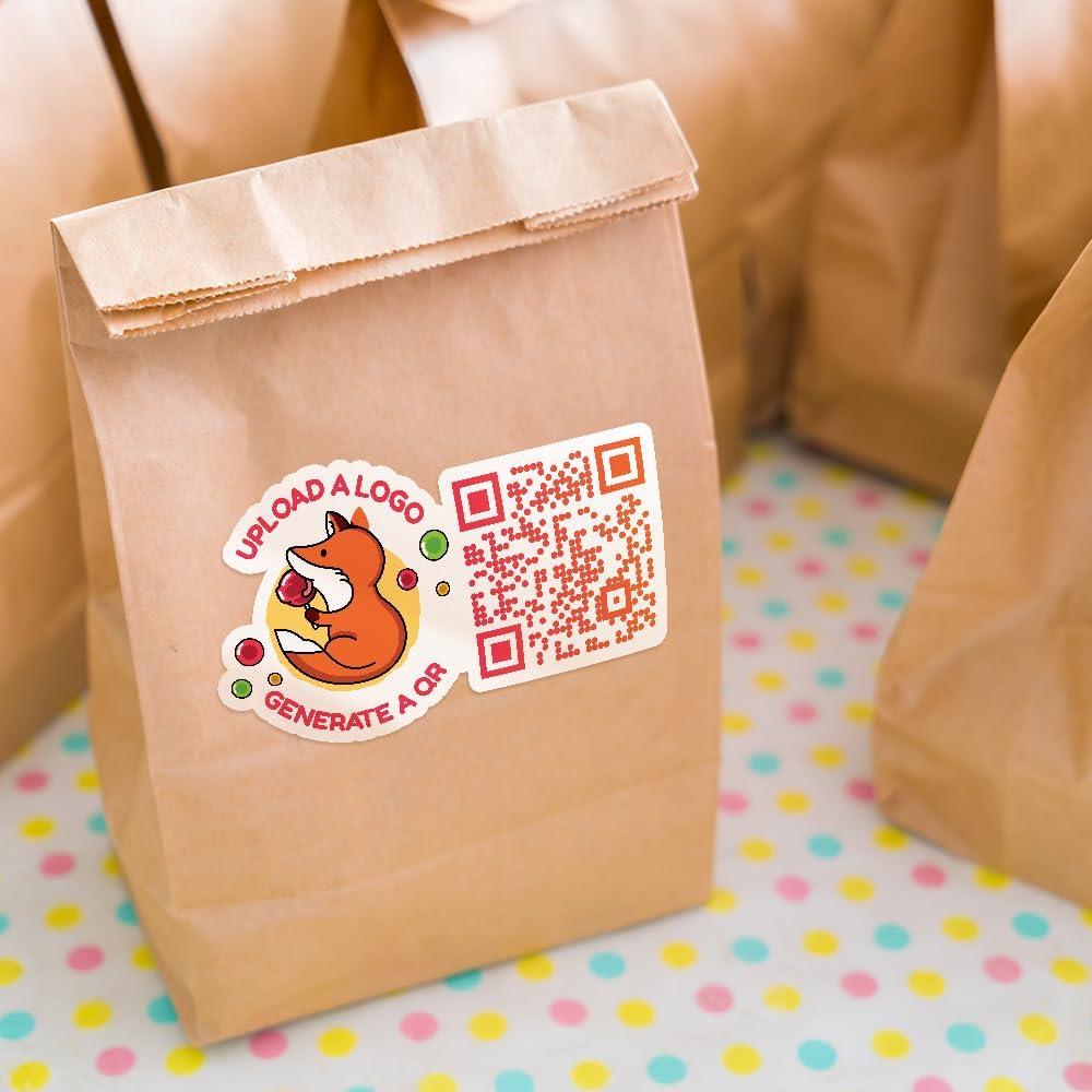 Calcomanías Personalizadas de Código QR VulgrCo - Vinilo Impermeable